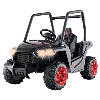 Coche Eléctrico Infantil Con Mando A Distancia 2.4g Vehículos Eléctricos 24v Utv Para Niños A Partir De 3 Años Negro