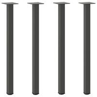 patas para mesa de centro 4 uds  patas para mesa acero antracita 72-74 cm