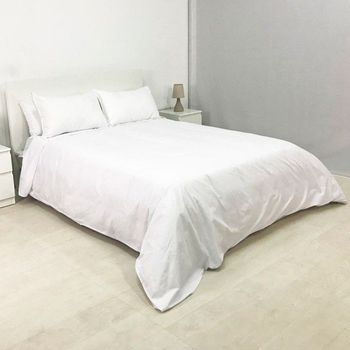Funda Nórdica de 1 Pieza para Hostelería, 50% Algodón, 50% Poliéster, Varios tamaños disponibles, Color Blanco