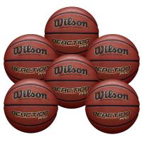 pack 6 balones wilson reaction pro para federaciones de baloncesto