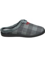 pantuflas detalonadas calz roal r12268 grises con cuadros 43
