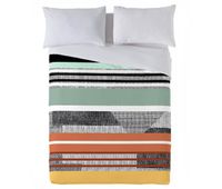 naturals - funda nordica estampada cama 180 - algodon extra suave - incluye 1 o 2 fundas de almohada - denim