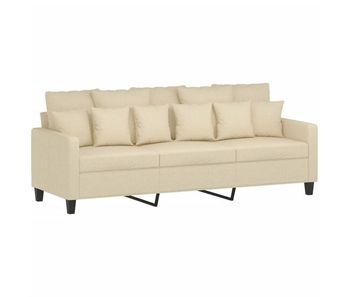 Sofá de 3 plazas - sofá de salón de tela crema 180 cm