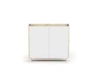 recibidor zapatero 2 puertas modelo 526 acabado robleblanco 87x90x255 cm