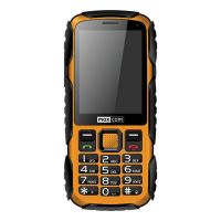telefono resistente maxcom negro amarillo 28r 2g bluetooth camara 2mp linterna 1400mah