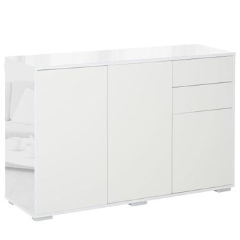 Aparador de salón 117x36x74 cm blanco