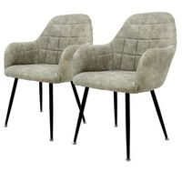 juego de 2 sillas de comedor beige ecd germany