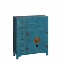 aparador oriente 73 x 26 x 90 cm azul dmf
