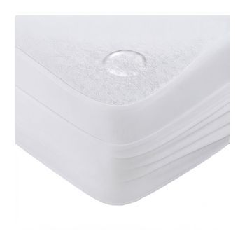 Protector Colchón Algodón Rizo Pu Impermeable Laminado 10 Uds. 160 X 190/200  Blanco