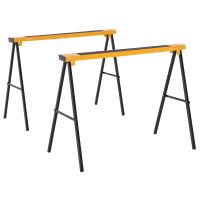durhand caballo de sierra con patas plegables caballete metalicos 2 piezas con asa almohadilla antideslizante carga max 250kg acero   aosom espana