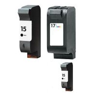 compatible multipack hp deskjet 845cvr printer ink cartridges 3 pack -c6615de