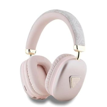 Guess – Auricular Bluetooth 4G Triangle Logo, Stereo Headphone, Cuero PU, Bluetooth 5.3