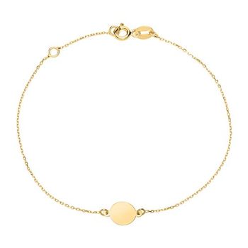Pulsera circular grabable para mujer en oro 9 quilates