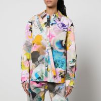 stine goya martina printed cotton-poplin shirt - l
