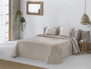 Colcha boutí idalia con panel central jacquard para entretiempo jvr