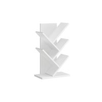 libreria de 5 niveles vertical blanco crema