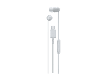 Auriculares de botón - Sony IER-EX15C, USB-C, Micrófono integrado, 8Hz-22kHz, 100dB/mW, 3g, Blanco