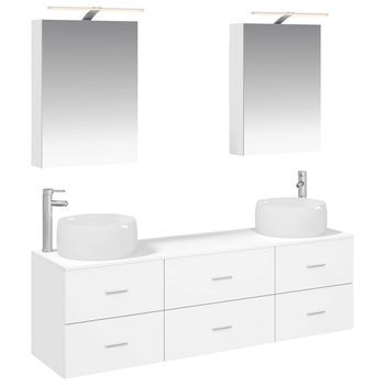 Juego De Muebles De Baño 5 Uds. Blanco Vidaxl