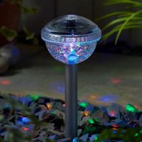 solar disco stake lights 2 pack