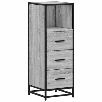 Mueble De Baño | Armario De Baño Madera Contrachapada Gris Sonoma 35x37,5x100 Cm