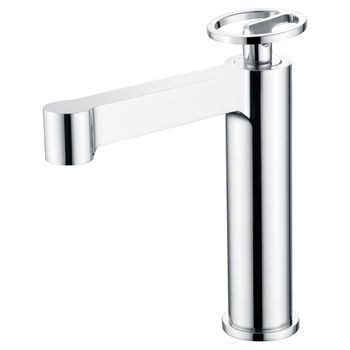 Grifo Monomando Para Lavabo En Latón Cromado Con Cartucho Cerámico Y Flexibles Incluidos