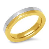 anillo de acero inoxidable 45 mm ancho oro plata