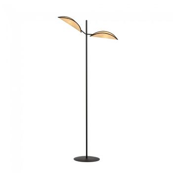 Lámpara de pie cano ratán (2 luces)