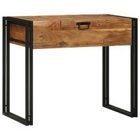 mesas de tocador  mesa de maquillaje de dormitorio marron madera maciza de acacia