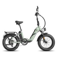 bicicleta electrica plegable fafrees ff20 polar homologada por la ue bateria doble color verde