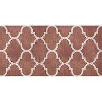flooralia - alfombra vinilica vintage 250x64cm marron