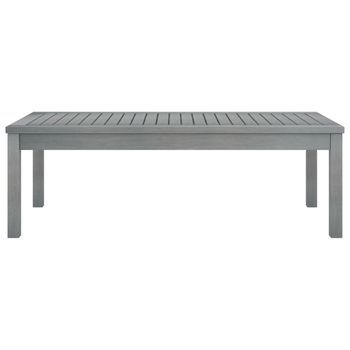 Mesa De Centro，mesa Auxiliar，mesa De Café De Madera Maciza De Acacia Gris 100x50x33 Cm