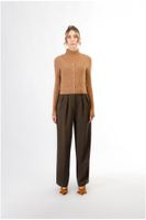 cardigan corto con botones camel m