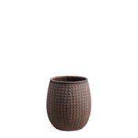 macetero decorativo de cemento rojo ladrillo h28