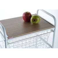 carrito de cocina nora 4 cestas de gran capacidad encimera color abedul efecto alistonadoblanco