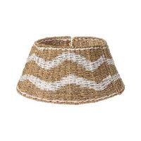 base de arbol de navidad de algas marinas r 60 cm redondo accesorios hechos a mano natural con blanco hiver