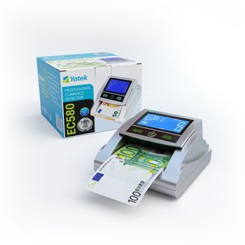 Detector Billetes Falsos Yatek Ec580, 6 Métodos, Batería, Compatible Con Nuevos 100€ Y 200€