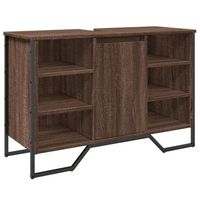 armario lavabo bano  mueble de bano madera ingenieria marron roble 91x35x60 cm