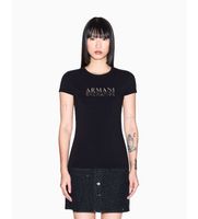 ax armani exchange para mujer xw001837af16294uc001 camiseta logotipo negro xs casual algodon manga corta