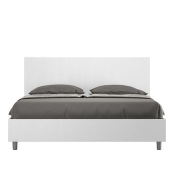 Cama Matrimonial Sin Somier 160x190 Fresno Blanco New Egos