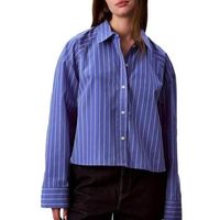calvin klein jeans camisa stripe boxy para mujer