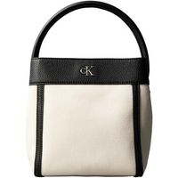 calvin klein jeans bolso de mano ck canvas bucket with strap para mujer