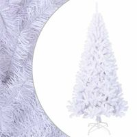 arbol de navidad artificial con ramas gruesas pvc blanco 210 cm vidaxl