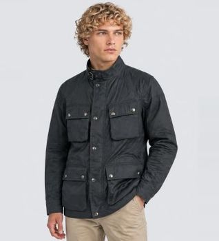 Belstaff para hombre. 105300 Chaqueta Fieldmaster azul petróleo (48), Casual, Algodón