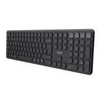 trust vaiya teclado inalambrico bluetooth multidispositivo recargable negro