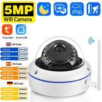 camara ip inteligente tuya ip66 para exteriores wifi tarjeta sd grabacion de audio resistente al agua camara domo cctv inalambrica de 5mp aplicacion smart life p2p