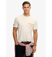superdry para hombre m1012248a camiseta tokyo narrative loose beige s casual algodon manga corta