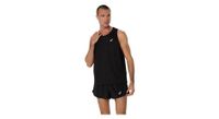 camiseta de tirantes asics core negra hombre