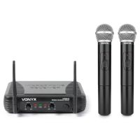 microfono vonyx stwm712 inalambrico vhf doble mano mini-xlr diversity