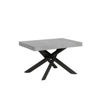 mesa extensible 90x120224 cm volantis cemento estructura antracita