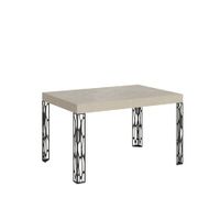 mesa extensible 90x120224 cm efecto madera cachemira hierro